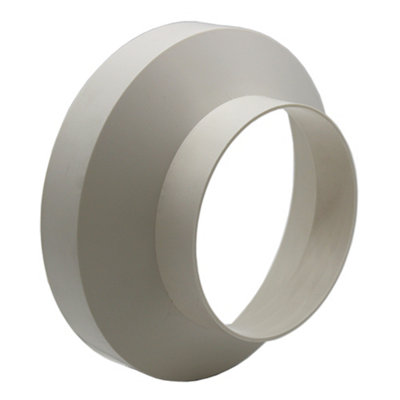 Kair Ducting Reducer 150Mm To 100Mm - 6 To 4 Inch Duct Pipe Reduction Connector For Extract Fans And Ventilation Units