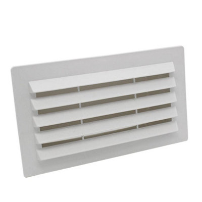 Kair 180mm X 95mm Rectangular Airbrick With DamperWhite from B&Q