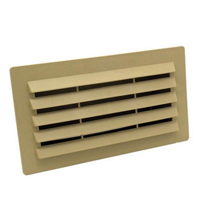 Kair 180mm X 95mm Rectangular Airbrick With DamperBeige from B&Q