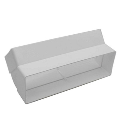 Kair 45 Degree Vertical Elbow Bend 204mm X 60mm8 X 2 Inch Rectangular Plastic Ducting Adaptor from B&Q