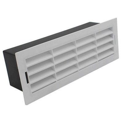 Kair 204mm X 60mm Airbrick With SurroundWhite from B&Q