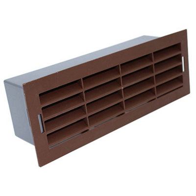 Kair 204mm X 60mm Airbrick With SurroundBrown from B&Q
