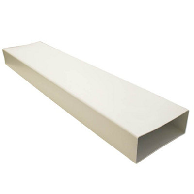 Kair Rectangular Flat Ducting 220mm X 90mm1 Metre Length Flat Channel Pipe from B&Q