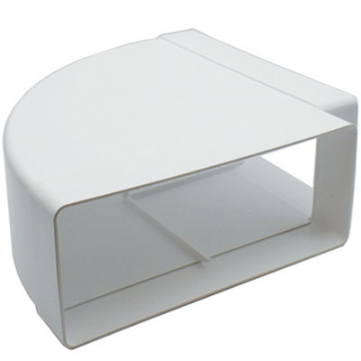 Kair 90 Degree Horizontal Elbow Bend 220mm X 90mm9 X 4 Inch Rectangular Plastic Ducting Adaptor from B&Q
