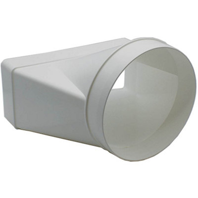 Kair Ducting Adaptor 220mm X 90mm To 150mm6 Inch Rectangular To Round Straight Channel Connector from B&Q