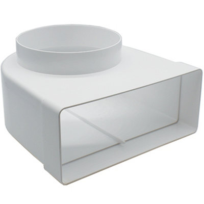 Kair Elbow Bend Adaptor 220mm X 90mm To 150mm6 Inch Rectangular To Round 90 Degree Bend Adapter from B&Q