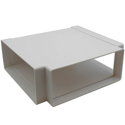 Kair Equal T-Piece Adaptor 220mm X 90mm For Rectangular Plastic Ducting from B&Q