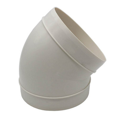 Kair 45 Degree Elbow Bend 150mm6 Inch Round Plastic Ducting Joint To Connect Round Duct Pipe Or Flexible Hose from B&Q
