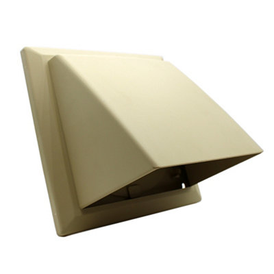 Kair Beige Cowled Outlet Grille 183mm External Dimension With 150mm6 Inch Round Rear Spigot And Backdraught Shutter from B&Q