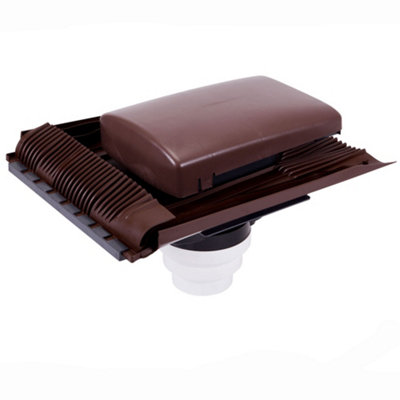 Kair Brown Tile Vent Universal Ventilator With Multi Spigot Connections 100-125-150mm