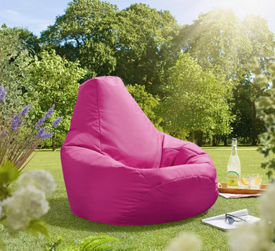 Beautiful Beanbags Adult Highback Beanbag For Indoors Or Outdoors Ready Filled Bean BagsPink from B&Q