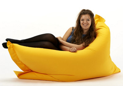 Beautiful Beanbags Adult Big Brother Beanbag For Indoors Or Outdoors Ready Filled Bean BagsYellow from B&Q