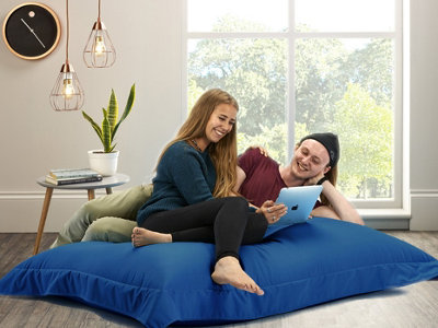 Beautiful Beanbags Adult Big Brother Beanbag For Indoors Or Outdoors Ready Filled Bean BagsBlue from B&Q