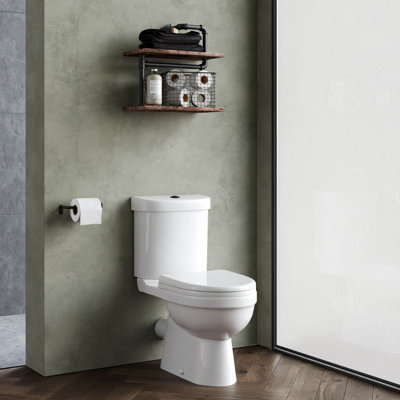 Aquarius Element Rimless Close Coupled Toilet Wc With Soft Close Seat from B&Q