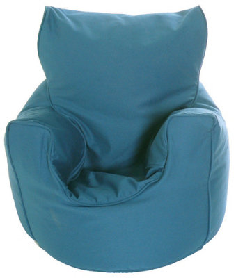 Bean Lazy Cotton Twill French Blue Bean Bag Arm Chair Toddler Size from B&Q