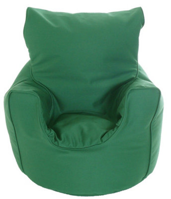 Bean Lazy Cotton Twill British Racing Green Bean Bag Arm Chair Toddler Size from B&Q