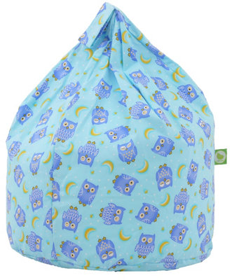 B&Q -  Cotton Blue Owl Bean Bag Child Size