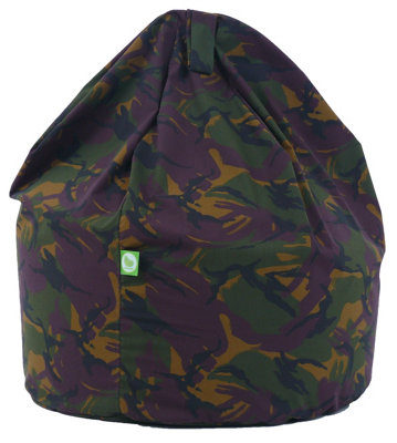 Bean Lazy Cotton Green Army Camo Bean Bag Child Size from B&Q