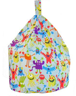 Bean Lazy Cotton Grey Monsters Bean Bag Child Size from B&Q