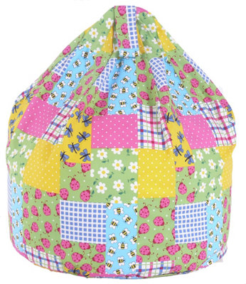 Bean Lazy Cotton Patchwork Ladybird Bean Bag Child Size from B&Q