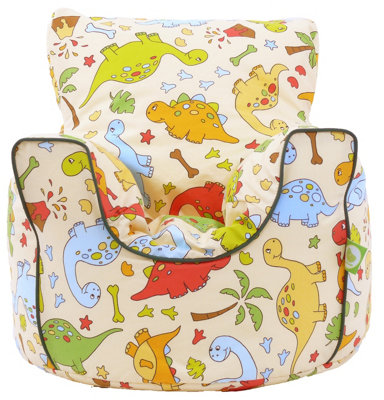 Bean Lazy Cotton Dinosaur Bean Bag Arm Chair With Beans Child / Teen Size from B&Q
