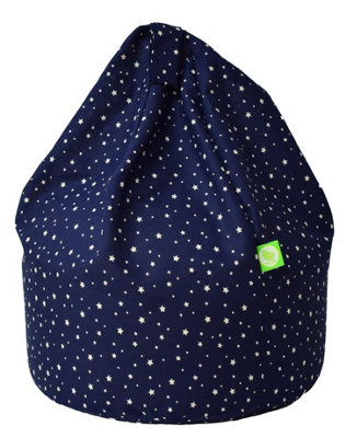 B&Q -  Cotton Navy Stars Bean Bag Child Size