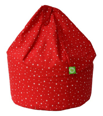 Bean Lazy Cotton Red Stars Bean Bag Child Size from B&Q
