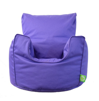 Bean Lazy Cotton Twill Purple Lilac Bean Bag Arm Chair Toddler Size from B&Q