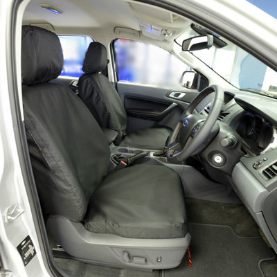 B&Q -  Ford Ranger 2006-2012 Black Front Seat Covers
