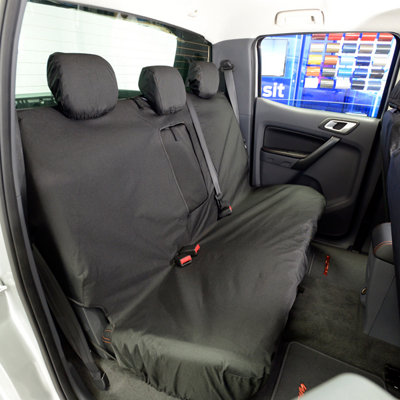 B&Q -  Ford Ranger 2006-2012 Black Rear Seat Covers