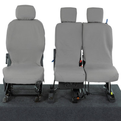 B&Q -  Citroen Berlingo 2008-2018 Grey Front Seat Covers3 SeatsFolding Middle Seat