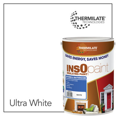 Thermilate Technologies Insopaint Kitchen & Bathroom PaintBest Anti-Mould ProtectionInsulating Walls & CeilingsUltra White from B&Q