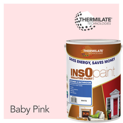 Thermilate Technologies Insopaint Kitchen & Bathroom PaintBest Anti-Mould ProtectionInsulating Walls & CeilingsBaby Pink from B&Q