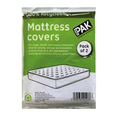 Storepak Transparent King Size Mattress Protection CoverPack Of 2 from B&Q