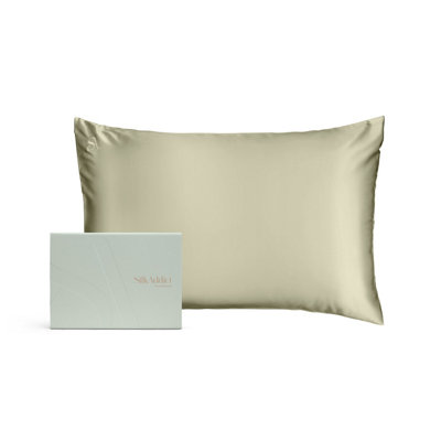 Silk Addict 100% Mulberry Silk Pillowcase Olive Green - Image 4