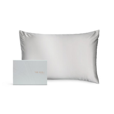  - Silk Addict 100% Mulberry Silk PillowcaseSilver