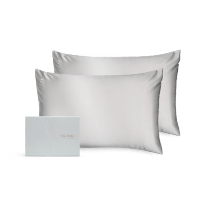  - Silk Addict 100% Mulberry Silk Pillowcase TwinpackSilver
