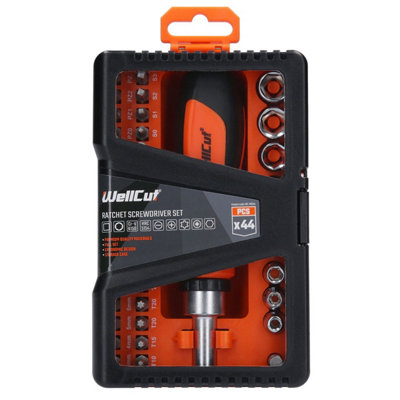 Wellcut Wc-Rsd44 Rachet Screwdriver Set With 44 Pieces from B&Q