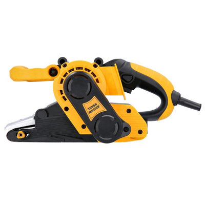 Tough Master Belt Sander 76X457mm Portable With Dust Collection Bag & 5 X Sanding Belts