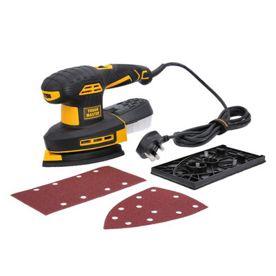 B&Q -  Electric Detail Sander Sheet Sander With Dust Collector Copper Motor Powerful Polishing Tool For Professionals
