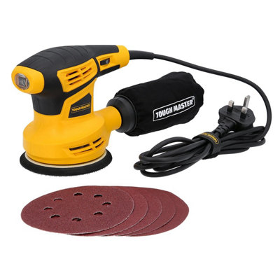 Tough Master Orbital Sander Corded 125Mm 230-240V Electric Sander With Sandpaper, Dust Bag - 280 Watts (Tm-Rs312e)