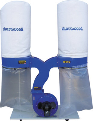 Charnwood W692 Woodworking Dust & Chip Extractor2200W3Hp Motor from B&Q
