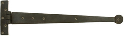 B&Q -  Beeswax 18 Inch Penny End T Hinge (Pair)