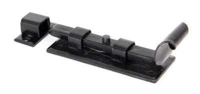 B&Q -  Black 4 Inch Straight Door Bolt