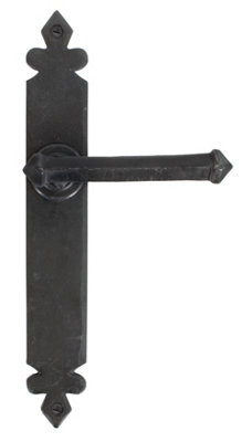 From The Anvil Blue/Black Beeswax Tudor Lever Latch Set
