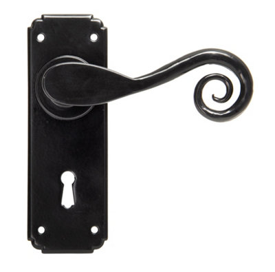 From The Anvil Black Monkeytail Lever Lock Set from B&Q