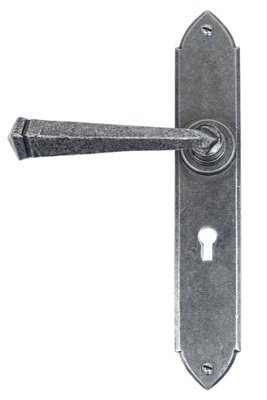 B&Q -  Pewter Gothic Lever Lock Set