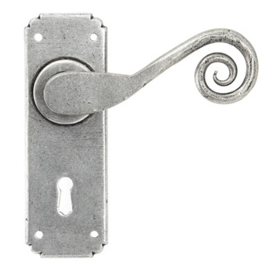 From The Anvil Pewter Monkeytail Lever Lock Set from B&Q