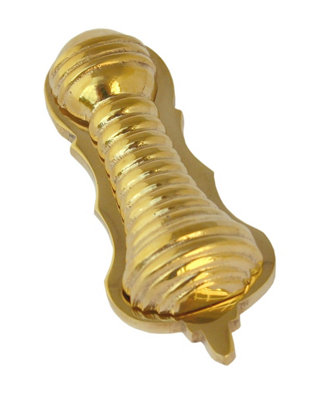 From The Anvil Polished Brass Beehive Escutcheon Golden