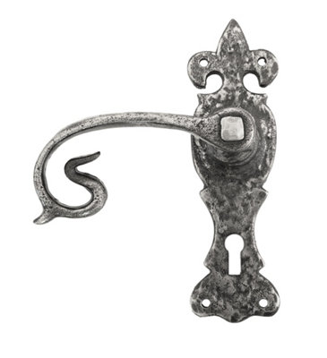 B&Q -  Natural Textured Curly Lever Lock Set